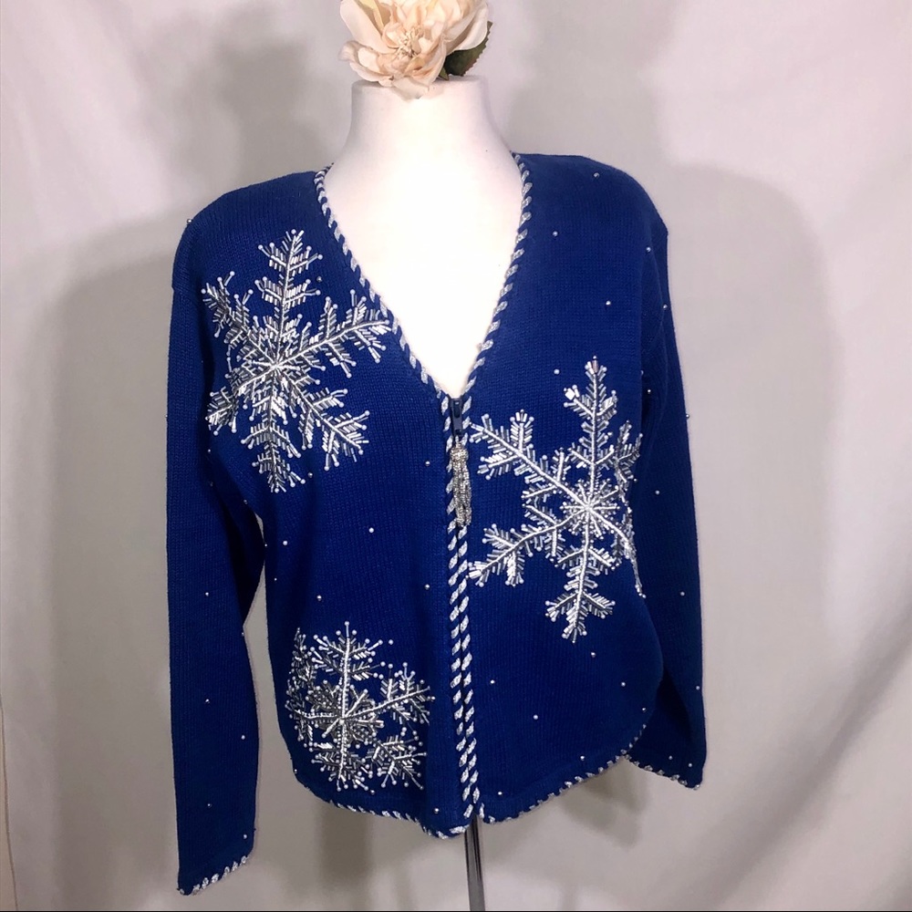 Vintage Belle Pointe Snowflake Sweater